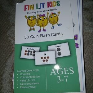 Fun Lit Kids 50 Coins/Counting Flash Cards Like New - BUY 1 ITEM CHOOSE 1 FREE